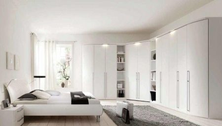 White cabinets in the bedroom: varieties and features of choice