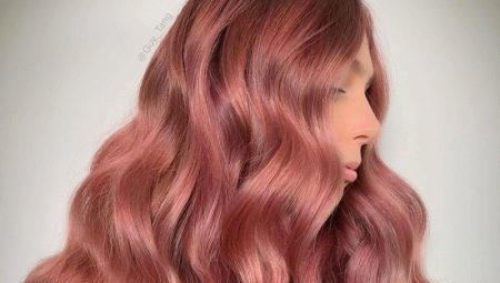 Hair color rose gold: shades and nuances of dyeing