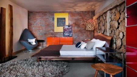 Loft styl ložnice design interiéru