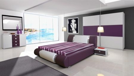 Glossy bedrooms: features, varieties, choices and nuances of care