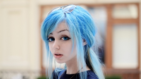 Blue hair: popular colors, choice of dye and care tips