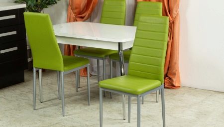 เก้าอี้หนังสำหรับห้องครัว: ข้อดีและข้อเสียเคล็ดลับในการเลือกและการดูแล