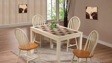Tiled kitchen tables: features, types and selection tips