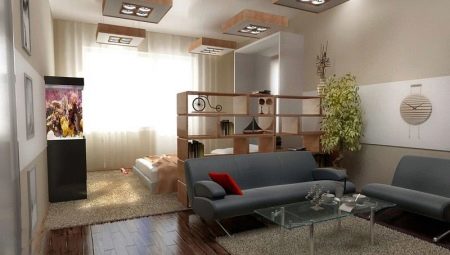 Design options for the bedroom-living room 18 square meters. m