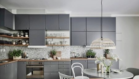 Interior design gray kitchen