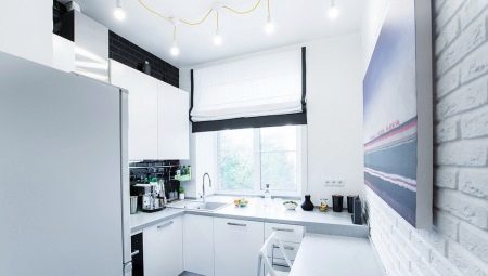 Kitchen design 7 sq. m in a panel house