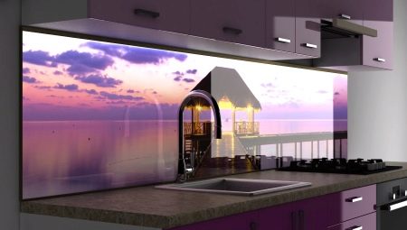 Kitchen aprons made of glass with photo printing: design and selection tips