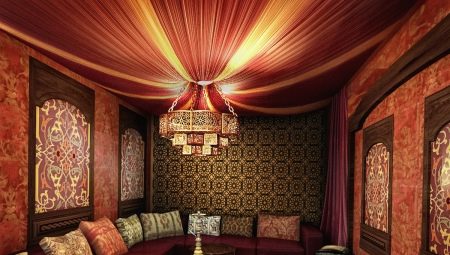 Living rooms in oriental style: features, selection of colors and materials, interesting examples