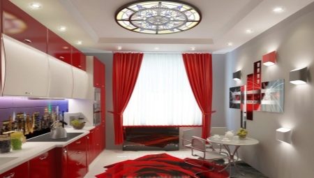 Red curtains in the kitchen: varieties of design and tips for choosing
