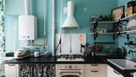 Kitchens with a column in Khrushchev: layout, design, examples