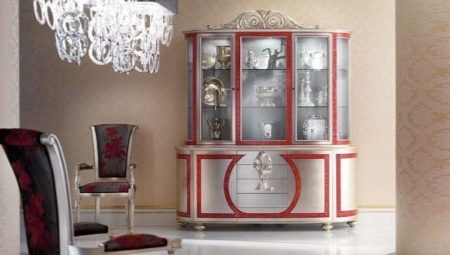 Cabinets for dishes in the living room: types and choices