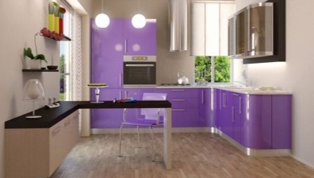 Corner kitchens made of plastic