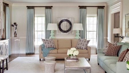 Design options for a living room with two windows