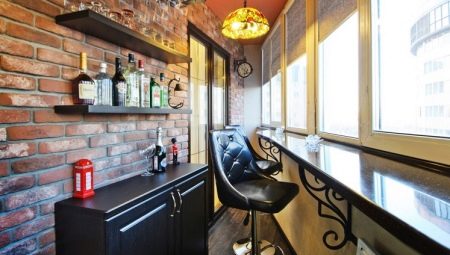 Bar counter on the balcony
