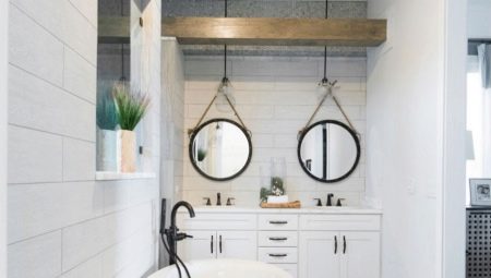 White tile in the bathroom: types and examples of design