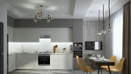 White-gray kitchens: design and examples of interiors