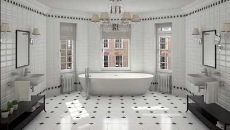 Black and white bathroom tiles: pros and cons, choice and design