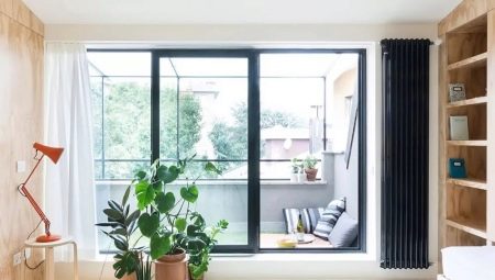 French doors to a balcony and a loggia: features and types