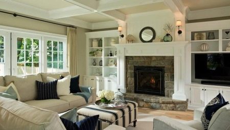 Living room with fireplace and TV: design tips and beautiful examples