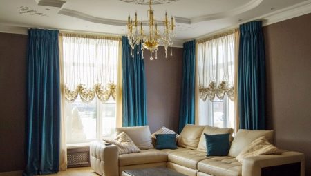Fashionable curtains in the hall: modern design ideas
