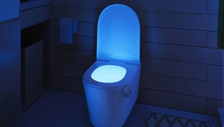 Backlight for the toilet: what happens and how to choose?
