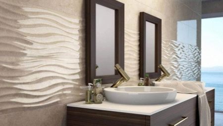 Embossed tile for the bathroom: what happens and how to care for it?