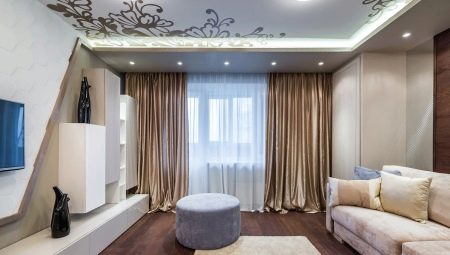 Curtains in the living room: varieties and interesting examples