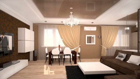 Curtains in the hall with two windows: features and varieties