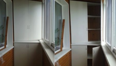 Corner wardrobe on the balcony: types, rules for selection and placement