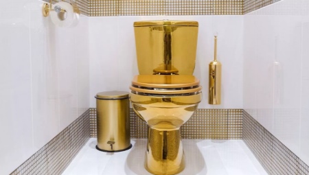 Gold toilets: how to choose and correctly fit into the interior?