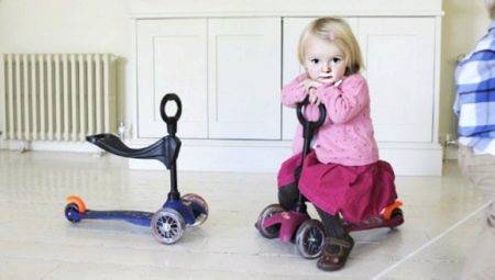Children's scooters with a seat: features and rules of choice