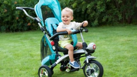 Children's bicycles with a handle