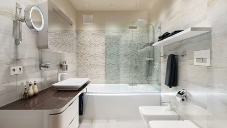 Interior design of a bathroom of 5 sq. m