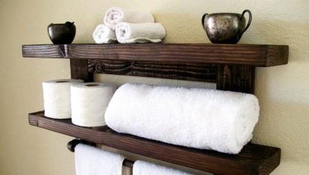 Shelf for towels in the bathroom: varieties, recommendations for choice