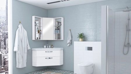Corner cabinets in the bathroom: varieties, recommendations for selection