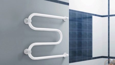 Water heated towel rails for the bathroom
