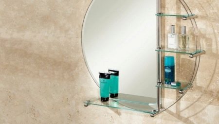 Mirror with a shelf in the bathroom: varieties, recommendations for choice