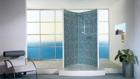 Tile showers: views, layout and design options