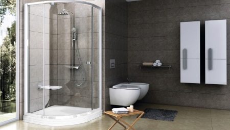 Semicircular shower enclosures: types, sizes and secrets of choice
