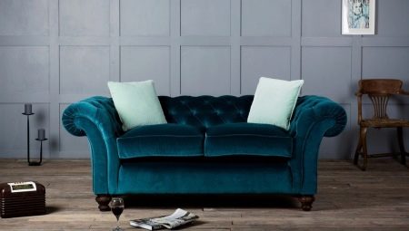 Velvet sofas: varieties and tips for choosing