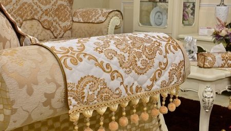 Covers on the armrests of the sofa: types and rules of choice