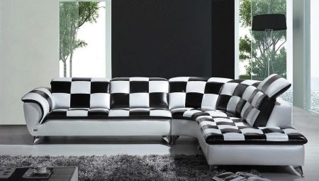 Black and white sofas: features and rules of combination