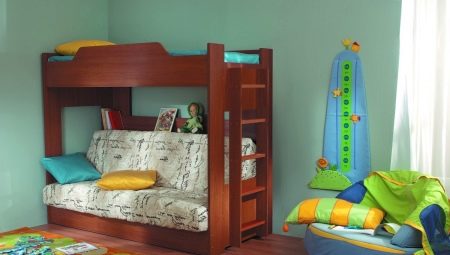Children's bunk beds with a sofa: varieties and tips for choosing