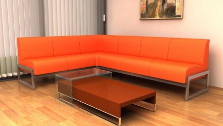 Sofas on a metal frame: types and selection rules