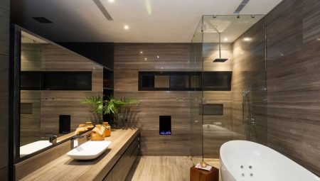 Wood bathroom design
