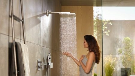 ระบบฝักบัวอาบน้ำ Hansgrohe: คุณสมบัติและประเภท