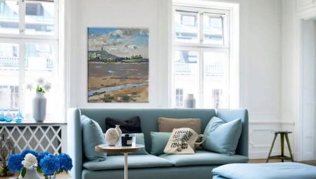 Blue sofas: types and choice of styles, features of combination in the interior