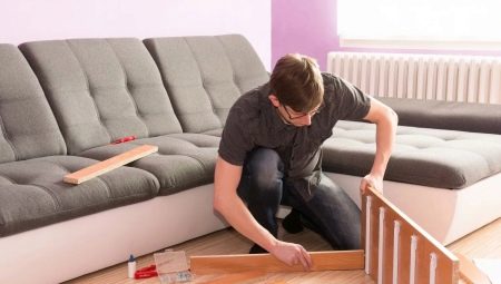 How to disassemble a corner sofa?