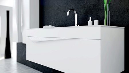 Hanging cabinets with a sink in the bathroom: dimensions and choice