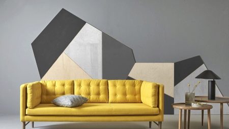 Yellow sofas: interior use, color combination